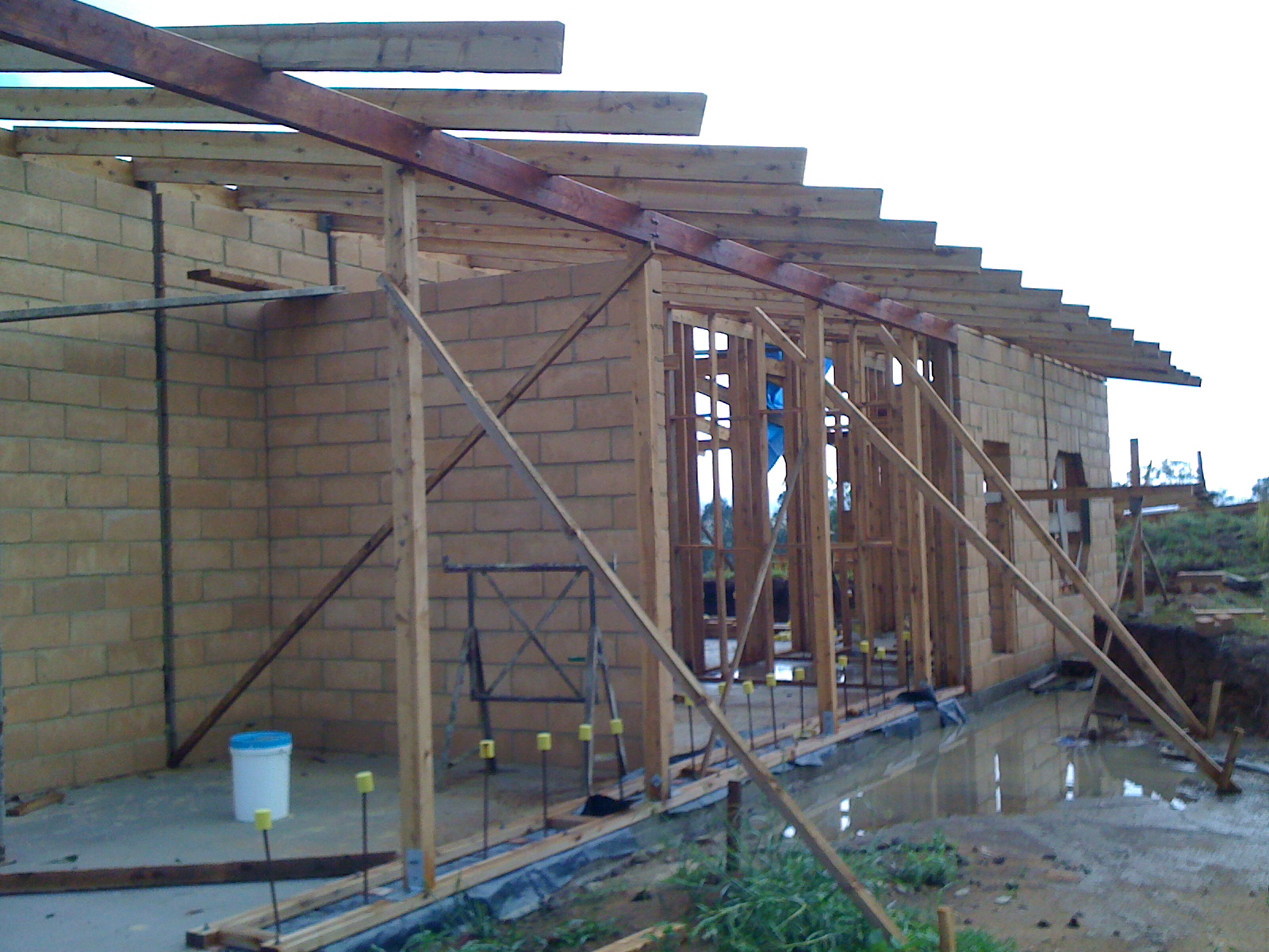 Carpentry progress: en-suite and walk-in-robe framing