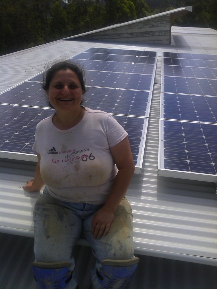 Solar panels on roof