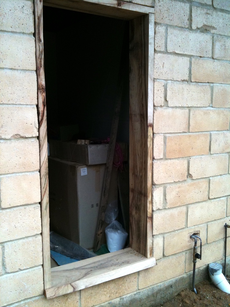 Window frame installed