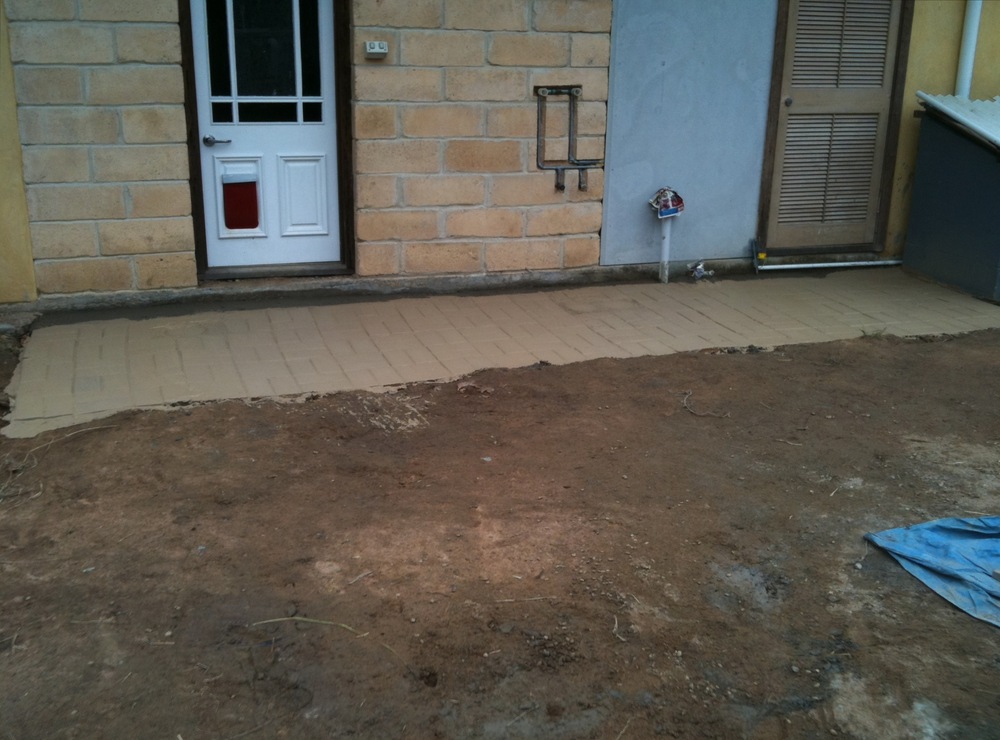 Outside laundry paving 2