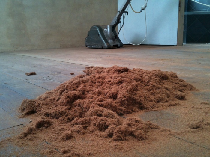Floor sanding dust