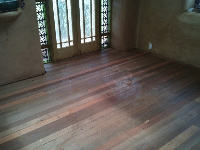 Floor sanded back